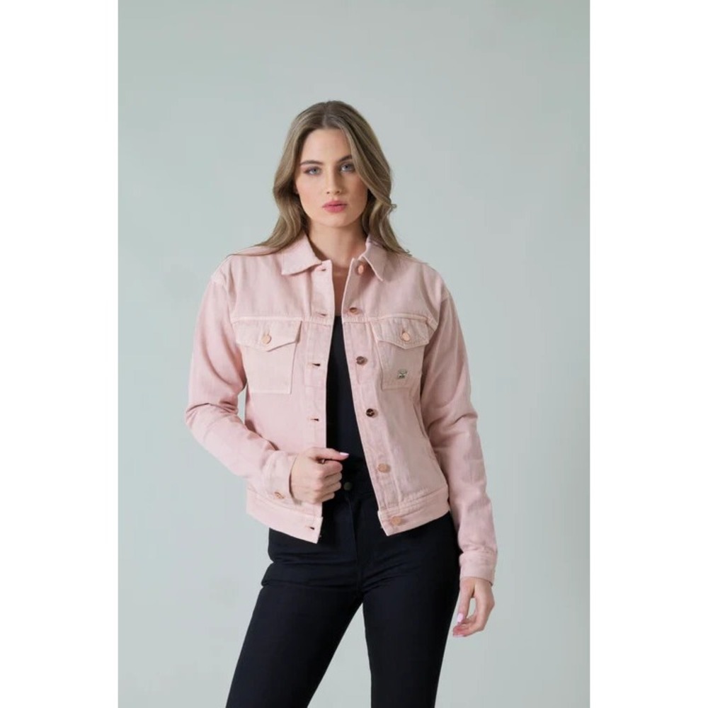 KIMES RANCH - Women's CHELSEA Pink Boxy Denim Jean Jacket‎ - X-Large - XL - NWT - Picture 10 of 10